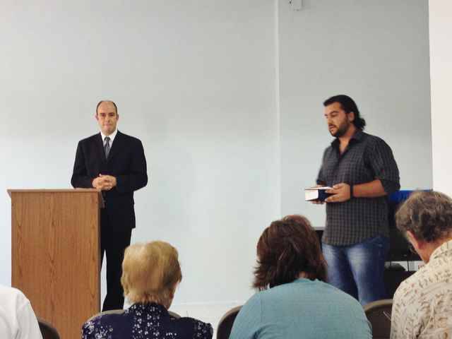 Tasos translating last Sunday