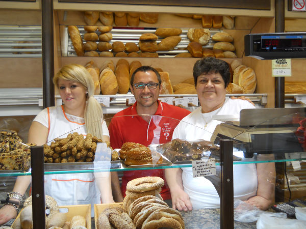 Bakery Lady in dark hair